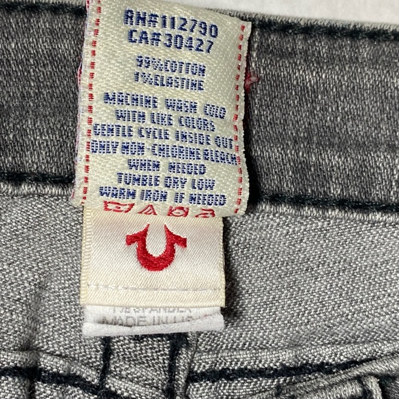 True Religion Disco Julie Jeans Silverado Grey Swarovski Crystal 28 pants - Picture 7 of 8